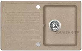 Aquasanita Compotexa Akmens masės plautuvė HELIKA Notus SQ101AW Pilka| Aliumetallic 202