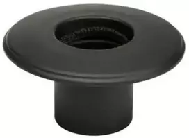 Kierulff MB Juodas dūminis 100 mm sieninis lizdas 90 - sieninis lizdas, tiesus 90 mm su rozete, flanšo plotis 50 mm