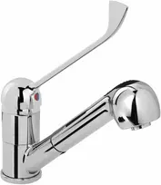 Virtuvinis maišytuvas su ištraukiamu dušu, nerūdijantis plienas, aukštis 230 mm - Hendi 810255