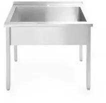 Vieno dubens kriauklė virtuvei „Budget Line STAL“ 800 x 600 x 850 mm - „Hendi 811009“