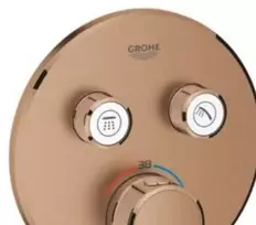 Grohe Termostatinis vonios maišytuvas 2 išėjimų, brushed warm sunset