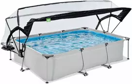 EXIT Soft Pilkas baseinas 300x200x65cm su filtruojančiu siurbliu ir kupolu - pilkas