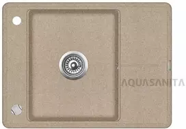 Compotexa Akmens masės plautuvė HELIKA Bella SQB102AW, Silicsana spalva: Šviesiai pilka | Light pilkas 221