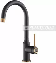 Aquasanita Plautuvės maišytuvas HELIKA Vide 5023 Silicsana, Maišytuvo spalva: Juoda, varis PVD | 601C