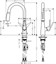 Virtuvinis maišytuvas su ištraukiama žarna Hansgrohe Talis M51 72815800