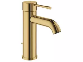 Grohe Essence S praustuvo maišytuvas lenktu snapeliu. auksas