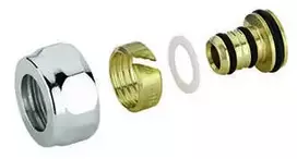 Adapteris daugiasluoksniui vamzdžiui 16x2mm, 24-19, chromas