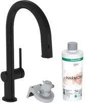 Hansgrohe Virtuvinis maišytuvas su ištraukiamu purškikliu „Aqittura M91 FilterSystem 210“, matinis juodas