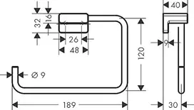 Rankšluosčio laikiklis Hansgrohe AddStoris 41754140, šlifuota bronza