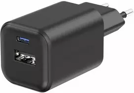 Swissten kelioninis įkroviklis GaN USB-C / PD USB-A / 18W QC / 45W