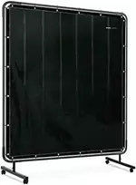 Stamos Germany Apsauginis suvirinimo užuolaidų ekranas su rėmu ant ratukų 174 x 174 cm - juodas