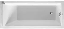 DURAVIT Starck balta vonia 1600x700x480,5 mm. Įmontuojamai arba montuojamai ant plokštės. Tiekiama be kojelių, tvirtinimo laikiklių, perpildymo ir dugno vožtuvo.