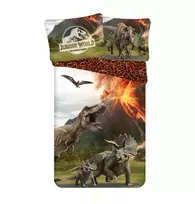 Patalynė bawełniana 140x200 Park Jurajski dinozaury wulkan 5994 Jurassic Park