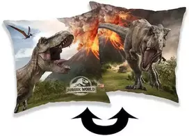 Poduszka dziecięca 40x40 Park Jurajski dinozaury wulkany 7318 Jurassic Word Volcano