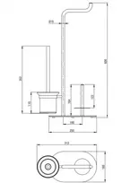 Deante Silia stovas tualetiniam popieriui ADI_R732, Brushed auksinis