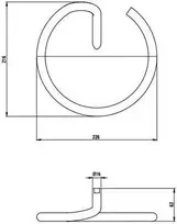 Deante Silia ring rankšluosčių kabykla ADI_R611, Brushed auksinis