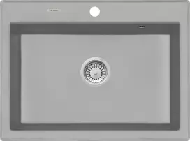 Deante granitinė virtuvinė plautuvė Deante Eridan, ZQE_S103, Metallic pilkas