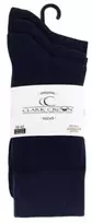 Šukuotinės medvilnės kojinės vyrams Clark Crown premium 2138, 3 poros, mėlynos