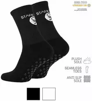 Unisex kojinės su ABS padais futbolui Stark Soul 2181, juodos ir baltos
