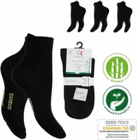 Trumpos bambukinės kojinės moterims Footstar 69610, juodos, 3 poros