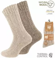 Unisex žieminės kojinės su vilna Norweger 2048 beige, 2 poros