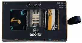 Kojinių rinkinys vyrams dovanų dėžutėje Apollo, 3 vnt.