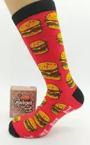 Kojinės vyrams dovanų dėžutėje Burger socks, Life is better with a burger