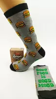 Kojinės vyrams Burger socks, Good food is good mood