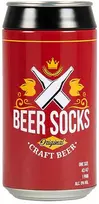 Kojinės vyrams skardinėje Beer socks, juoda/raudona, 42-47