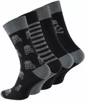 Kojinės vyrams VCA 2159 Skull, 4 poros juodos