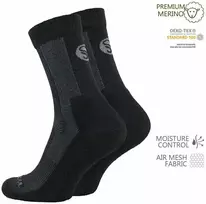 Merino vilnos žygio kojinės Stark Soul 2153, juodos