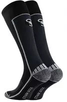 Unisex ilgos kompresinės sportinės kojinės Stark Soul 2139, juoda-pilka