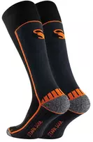Unisex ilgos kompresinės sportinės kojinės Stark Soul 2139, juoda-oranžinė