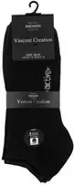 Trumpos sportinės kojinės vyrams Vincent Creation Active2082, 4 poros, juodos