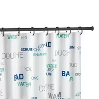 Teleskopinė dušo juosta, 70 - 115 cm, juoda, WENKO