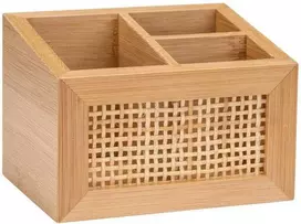 ALLEGRE BAMBOO universalus konteineris, 3 skyreliai, bambukas, WENKO