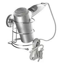 WENKO, Vacuum-Loc plaukų džiovintuvo laikiklis, Metalas - Plienas, 14x14x14cm, Chromas