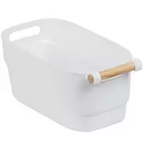 Plastikinis indas su medine rankena, 18 x 15,5 x 33,5 cm, WENKO 54019100