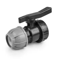 Vožtuvas Bradas PE vamzdžiams 25mm / 3/4" vid.sr., PN10