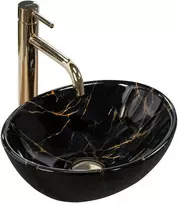 PASTATOMAS PRAUSTUVAS 'REA SOFIA MINI Juodas MARBLE SHINY' JUODA