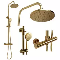 Dušo komplektas su termostatu REA Parot, Brushed Gold