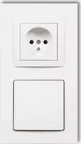 Karlik centrinio dulkių siurblio siurbimo lizdas su vienu lizdu ir įžeminimu DECOvac Deco DGV-2 baltas