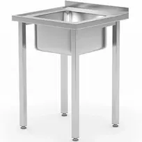 „Budget Line“ vieno dubenio baseino kriauklė STEEL 600 x 600 x 850 cm – Hendi 816752