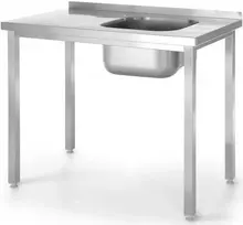 Vieno dubenio dešinioji baseino kriauklė Budget Line STEEL 1000 x 600 x 850 cm – Hendi 816783