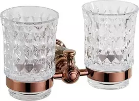 Mexen Estela dviguba stiklinė su laikikliu, Rose Gold