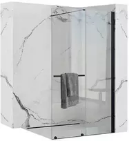 Stumdoma dušo sienelė Rea Cortis, Juodas, 100 cm