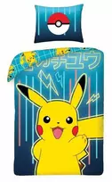 Patalynė młodzieżowa 140x200 Pokemon Pokemony Pikachu Pikaczu posewka 70x90 Kids 12 Halantex