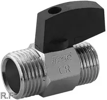 GUSTAVSBERG Securex chromuotas rutulinis vožtuvas 1/2" nipelis/nipelis su rankena