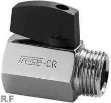 GUSTAVSBERG Securex chromuotas rutulinis vožtuvas 1/2" lizdas/nipelis su rankena