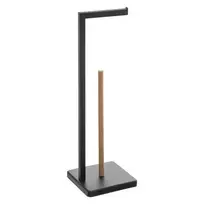 5five Simply Smart Tualeto popieriaus stovas su NATURELO atsargomis, metalinis, juoda spalva